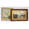 2 EUROPEAN ANTIQUE ESTATE PICTURES TOGETHER