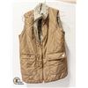 FAUX FUR LINED VEST WITH POCKETS
