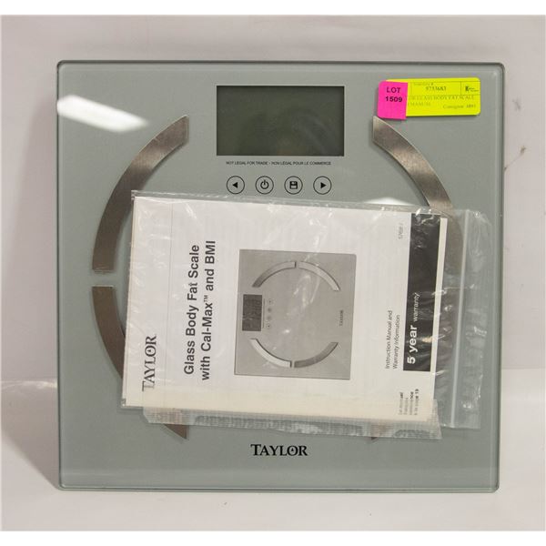 TAYLOR GLASS BODY FAT SCALE WITH MANUAL