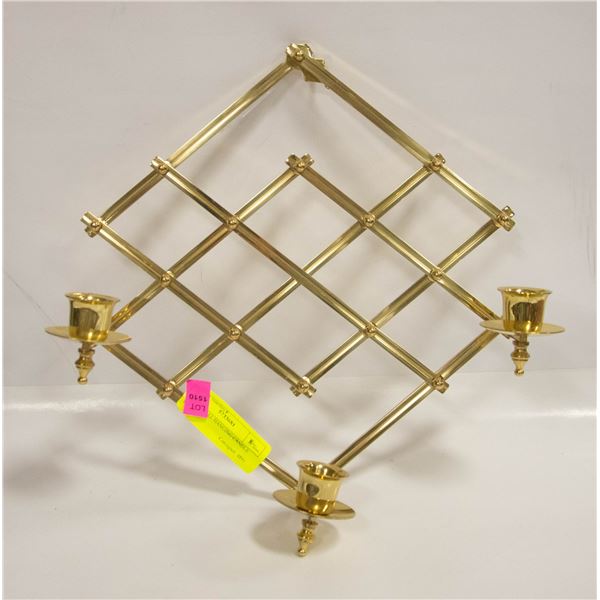 BRASS WALL HANGING CANDLE HOLDER