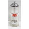 VINTAGE COCA COLA GLASS & METAL STRAW HOLDER
