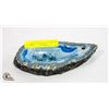 BLUE AGATE GEODE STONE SLICE INCENSE HOLDER