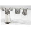 Image 1 : VINTAGE PEWTER HUNTING THEME GLASSES, SET OF 3