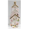 Image 1 : GOLD TONE METAL CHRISTMAS TREE WITH 24