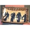 Image 1 : WESTERN COWBOY FLEECE BLANKET WITH RATTAN