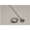 Image 1 : ESTATE PENDANT NECKLACE + RING SET
