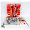 Image 1 : FLAT OF COCA COLA COLLECTABLES, COSTUME, NAPKINS