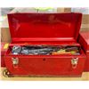 Image 2 : RED METAL TOOLBOX WITH CONTENTS