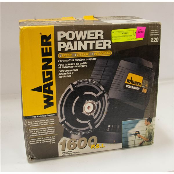 WAGNER POWER PAINTER 220 PAINT SPRAY GUN USED