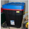 4 HEAVY DUTY 102LTR TOTES WITH LIDS