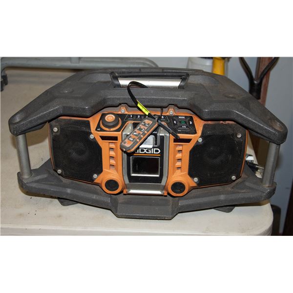 RIGID SHOCK MOUNT PORTABLE WORK RADIO WITH