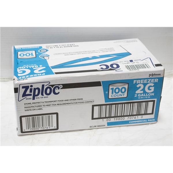 ZIPLOC FREEZER STORAGES BAGS 100 COUNT