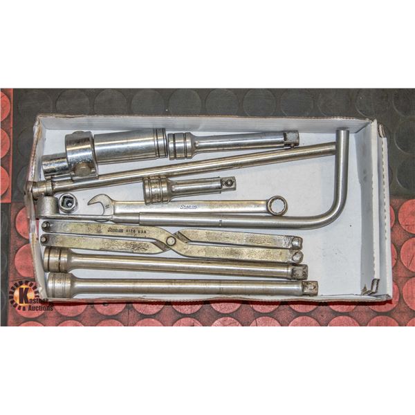 FLAT OF SNAP-ON TOOLS - EXTENSIONS, SPECIALTY TOOL