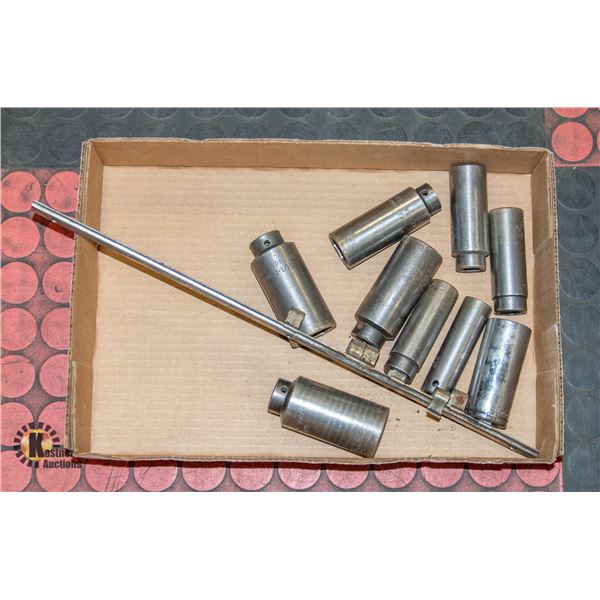 SET OF HEAVY DUTY MAC 5/8" DRIVE DEEP SOCKETS