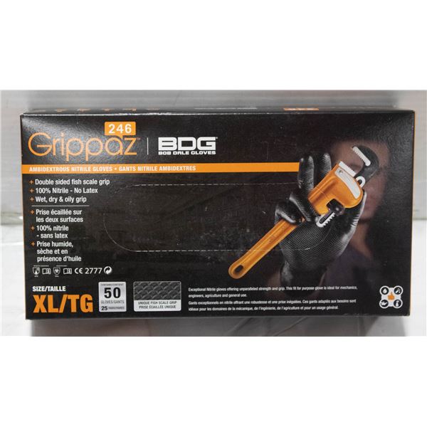 GRIPPAZ BDG DISPOSABLE GLOVES SIZE XL/G