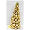 GOLD COLORÿCHRISTMAS ORNEMENT TREE 18"
