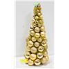 Image 1 : GOLD COLORÿCHRISTMASÿORNEMENT TREE 18"