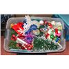 Image 1 : LARGE TUB FULL OF CHRISTMAS DECORATIONS