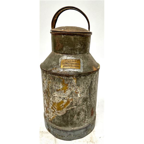 Miner's Milk or Water Tin  c.1910  [172543]