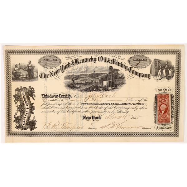 New York & Kentucky Oil & Mining Co. Stock    [167058]