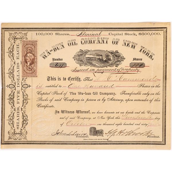 Wa-Bun Oil Co. of New York Stock    [167037]