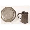 Image 2 : Pewter English Tavern Tankard & Plate  1815  [171794]