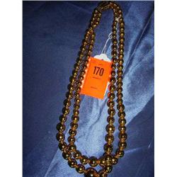 2 strands 8 mm to 20 mm 18 karat Vermeil