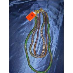 3 strands African trade beads