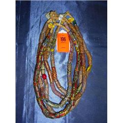 5 strands African trade beads