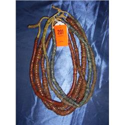 5 strands African trade beads