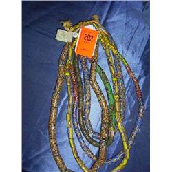 5 strands African trade beads
