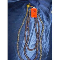 3 strands African trade beads