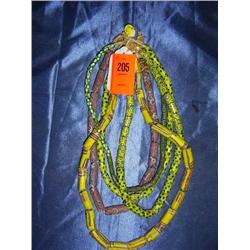 5 strands African trade beads