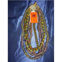5 strands African trade beads