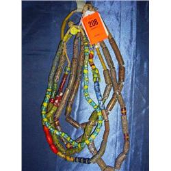 5 strands African trade beads