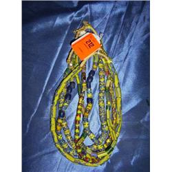 5 strands African trade beads