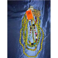 5 strands African trade beads