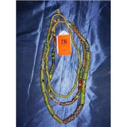3 strands African trade beads