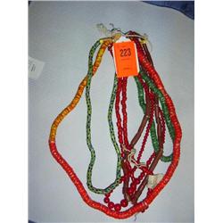 6 strands African trade beads