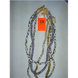 4 strands African trade beads
