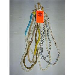 6 strands African trade beads