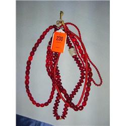5 strands African trade beads