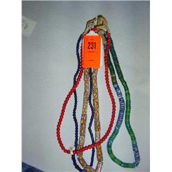 4 strands African trade beads
