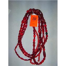 5 strands African trade beads
