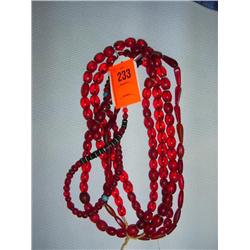 5 strands African trade beads