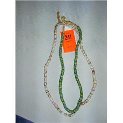 2 strands African trade beads