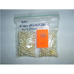 400 grams 8mm Silver Plate Beads