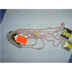 3 Rose Quartz necklaces