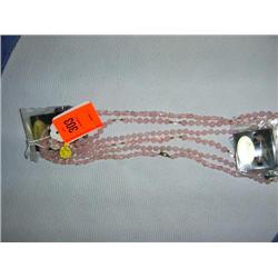 4 Rose Quartz necklaces