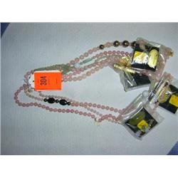 4 Rose Quartz necklaces